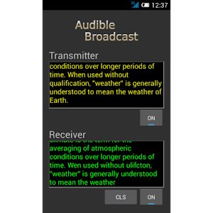 Audible Broadcast text to sound walkie-talkie Giveaway