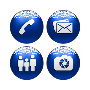 Snowflakes Glossy Blue Icons Giveaway