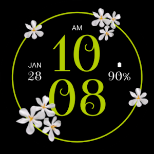 White Flower Watch Face Giveaway